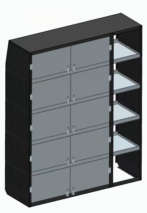 Système de rangement sur mesure pour armoires à tiroirs et étagères ouvertes