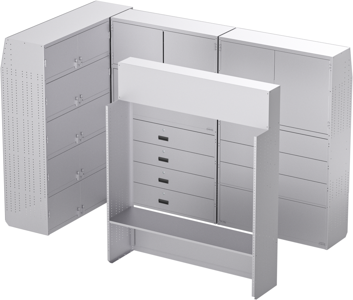 Système de rangement personnalisé pour armoires à tiroirs doubles