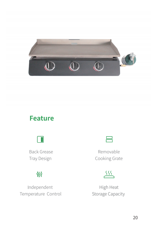 G1932 Tisch-Gasgrill – 3 Brenner