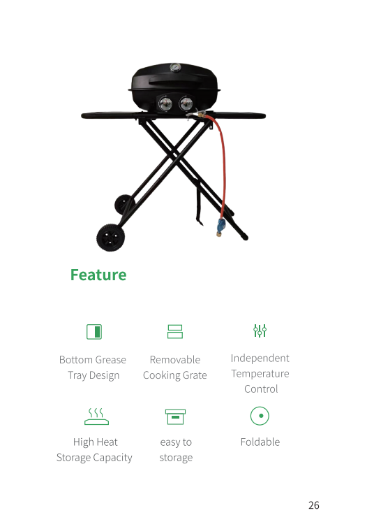 G2121P Tisch-Gasgrill – 2 Brenner