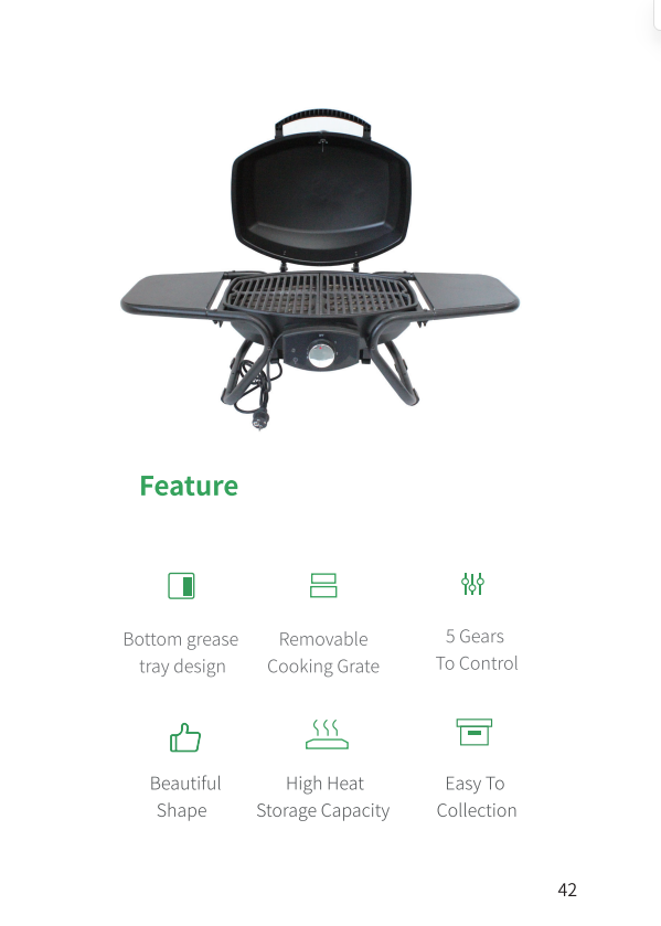 E2105 Tisch-Elektrischer Grill
